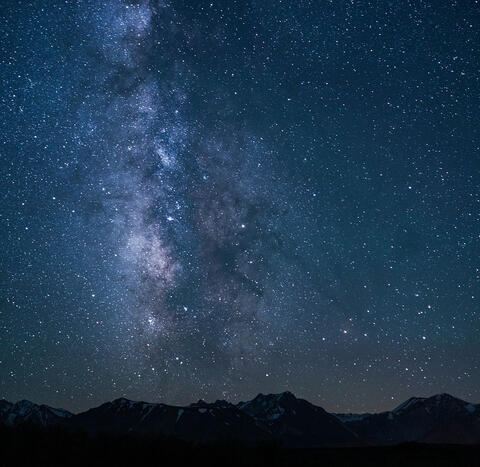 night skyscape with milky way visible